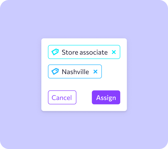 Workday Tags store associate and Nashville