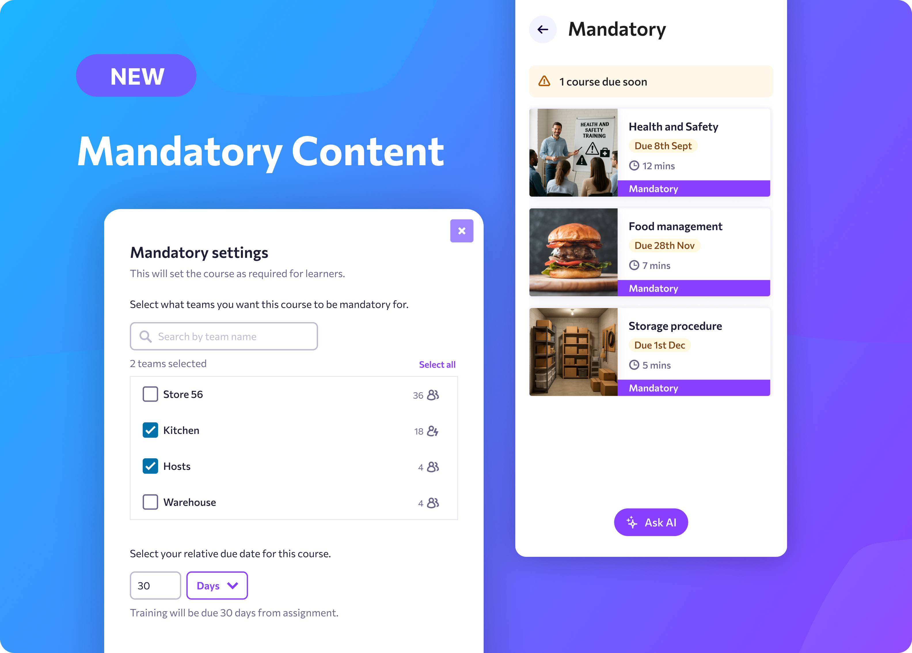 mandatory content