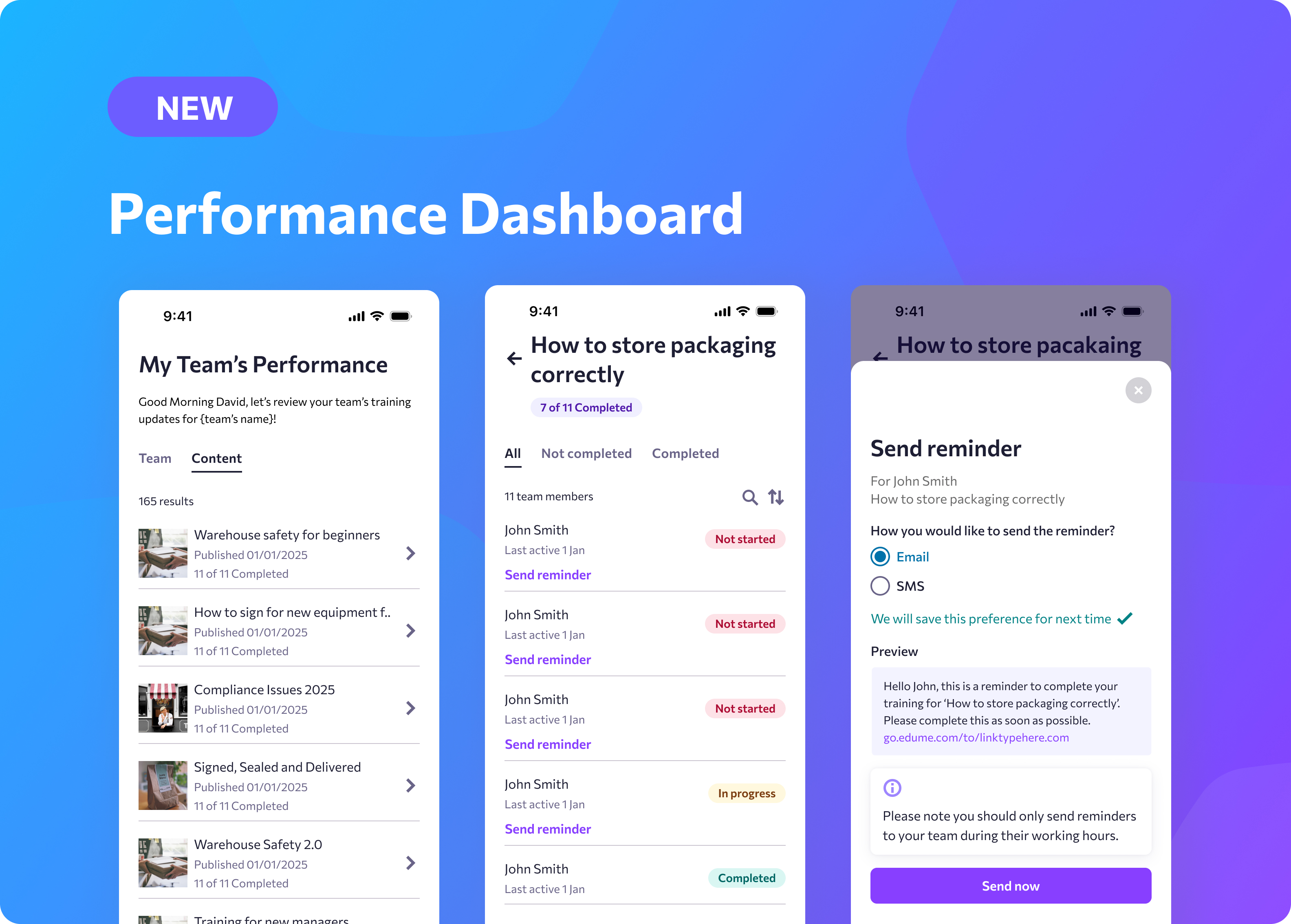 performance dash